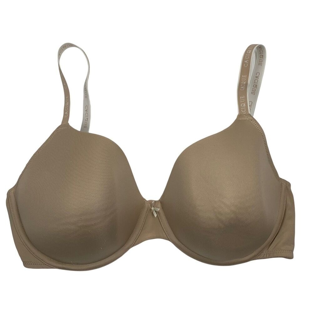 Cacique Sz 38DDD Bra Lightly Lined T-shirt Nude Full Coverage Underwired Women's
